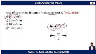 Transportation Engineering NEC License Exam Past Questions | VVI MCQs | Engineering License Exam