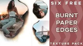 6 free BURNT PAPER EDGES texture pack for your INSTAGRAM STORIES