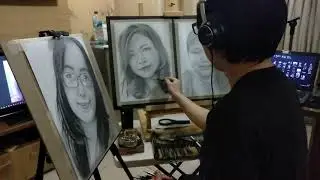 The first time I draw 3 photos in the same time. This happened during Covid19 pandemic.