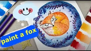 🎨 Easy Watercolor Fox Painting for Beginners | Step-by-Step Tutorial 🦊✨
