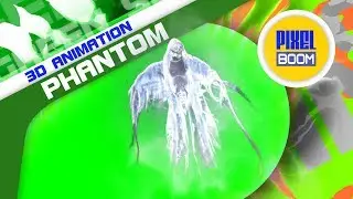 Green Screen Spectral Phantom Halloween Horror - PixelBoom