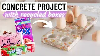DIY Concrete Eggs Holders + Terrazzo Effect