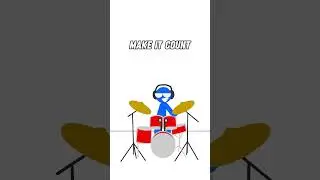 DEAR MARIA, COUNT ME IN - JACKS DRUM COVER (Animation) #animatiomeme #shorts #alltimelow