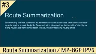 🔴  CCNP ENCOR - BGP Route Summarization | MP-BGP IPV6  ✅💻🧠