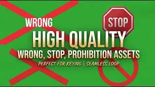 Stop & Warning Overlays | Green Screen 4K Animation (Free to Use)