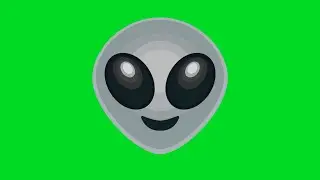 Alien Emoji Green Screen