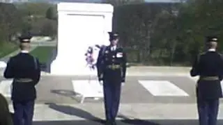Changing of the guard at Tomb of the Unknowns at Arlington National Cemetery