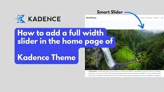 Kadence WordPress Theme -  How to Add a Free Slider on Any Page
