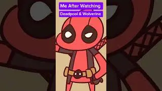 Me After Watching Deadpool & Wolverine #deadpool #wolverine #deadpooldrawing #byebyebye #shorts