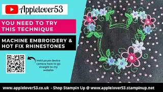 You Need To Try This Technique - Decorate A T-Shirt With Machine Embroidery & Hot Fix Rhinestones