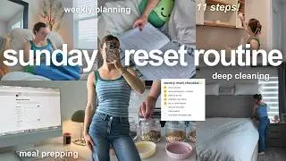 SUNDAY RESET ROUTINE | *productive* weekly planning, deep clean, meal prep + journaling