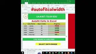 how to autofit columns width in excel by keyboard #exceltech #exceltutorial #excelsolutions