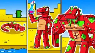I Survived 100 DAYS as an POISON LIZARD in HARDCORE Minecraft!