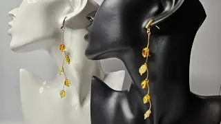МК серьги из 10 бусин , быстро и легко.