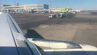 Взлёт из аэропорта Домодедово. Airbus-320. Takeoff from Domodedovo airport.