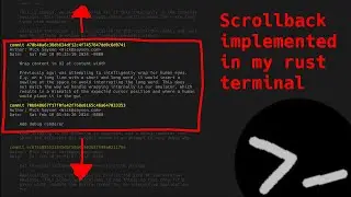 Implementing scrollback in my rust terminal emulator