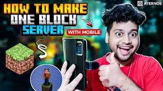 How To Make One Block Server in Aternos | How To Create One Block Server in Aternos Minecraft PE