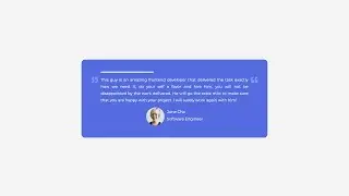 Testimonial Box changer using HTML CSS and JavaScript | Card and testimonials
