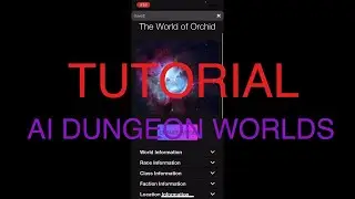 TUTORIAL HOW TO MAKE A WORLD: Ai Dungeon
