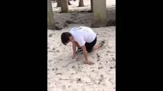 Drewpwnage jumps off 12 ft drop FAIL