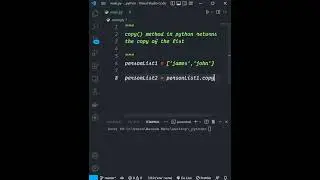 Copy Method in Python 
