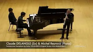 Fantasia pour Saxophone by Heitor VILLALOBOS Original Version from MANUSCRIPT                     Ad