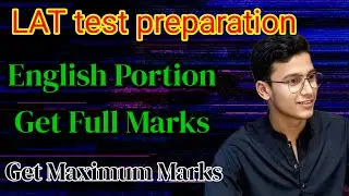 English Portion in Lat test | Synonym's & Antonyms | Complete Guidance to get maximum marks| 