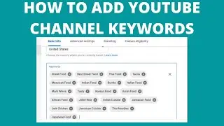 YouTube Channel Keywords | How to add channel keywords