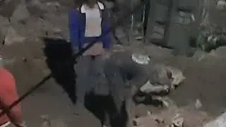 Caught on camera!  Stealing bricks at 2 am., Kolkata