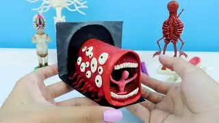 Train Eater or Train Monster with Clay. How to make clay figures of plasticine