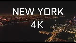 New York City | NYC | at night | USA | 4K Drone Footage