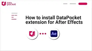 How to install the DataPocket extension in AfterEffects