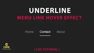 Draw Underline Link Hover Effect | CSS Menu Hover Effects.