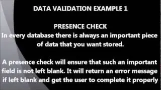 database presence check