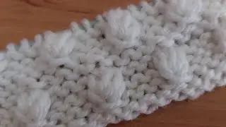 Объёмный узор спицами для детской кофточки, свитера, шапочки.