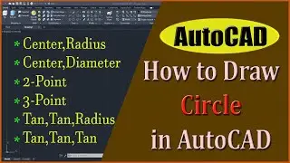 How to draw circle in AutoCAD || Circle command in AutoCAD|| 
