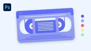 Tuto Illustration : Créer une Cassette Vidéo Style UI/UX Design sur Photoshop