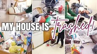 COMPLETE DISASTER 🤯 CLEAN WITH ME / MESSY HOUSE TRANSFORMATION / EXTREME SPEED CLEANING MOTIVATION