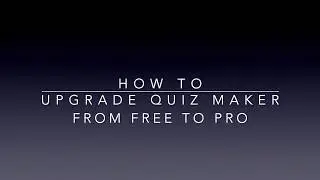 How to upgrade Quiz Maker plugin