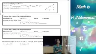 8.1 Geometry - Pythagorean Theorem and its Converse