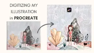 How To Digitize a Gouache and Watercolor Childrens illustration on your iPad in Procreate