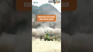 VIRAL! MOMEN DETIK-DETIK GUNUNG KUDA CIREBON LONGSOR 