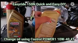 Quick and Easy DIY Change Oil using Castrol POWER1 10W-40 4T