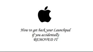 How to get back your Launchpad if you removed it (SUPER EASY METHOD!) | Lariseca
