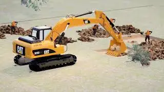 Hydraulic Excavator || Animation  || Blender