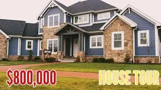 $800,000 Schumacher Craftsman Luxury Model Home Tour | 4bds | 3.5 bath | 3,700 sq ft