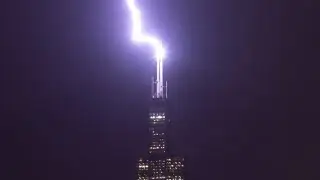 Chicago derecho, tornado & lightning during 2 days of severe storms: timelapse