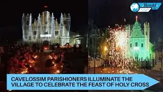 Cavelossim parishioners illuminate the village to celebrate the feast of Holy Cross