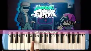 Friday Night Funkin - Fading vs Garcello on melodica (not  angka pianika Fnf)