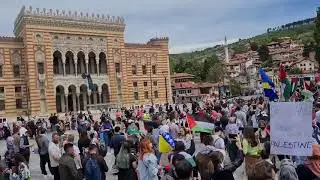 🇧🇦🇵🇸 Босния и Герцеговина. Сегодняшний митинг в поддержку Палестины.